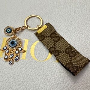 Authentic up-cycled Gucci  keychain